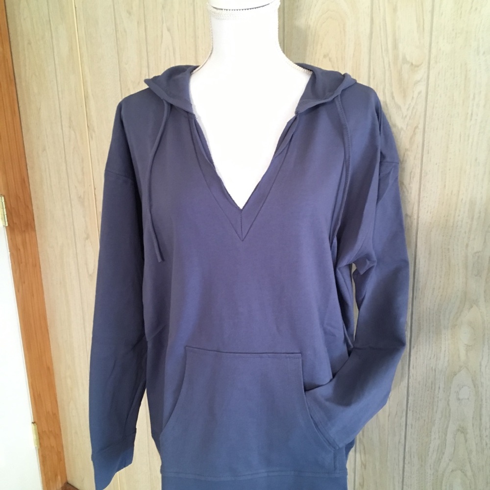 Blue pullover hoodie